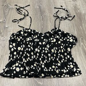 Emory Park Tank 1/2 Shirt Flowers Large J21